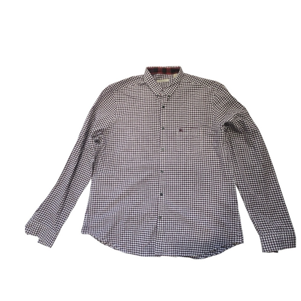 Burberry Black and White Casual Button Down Shirt